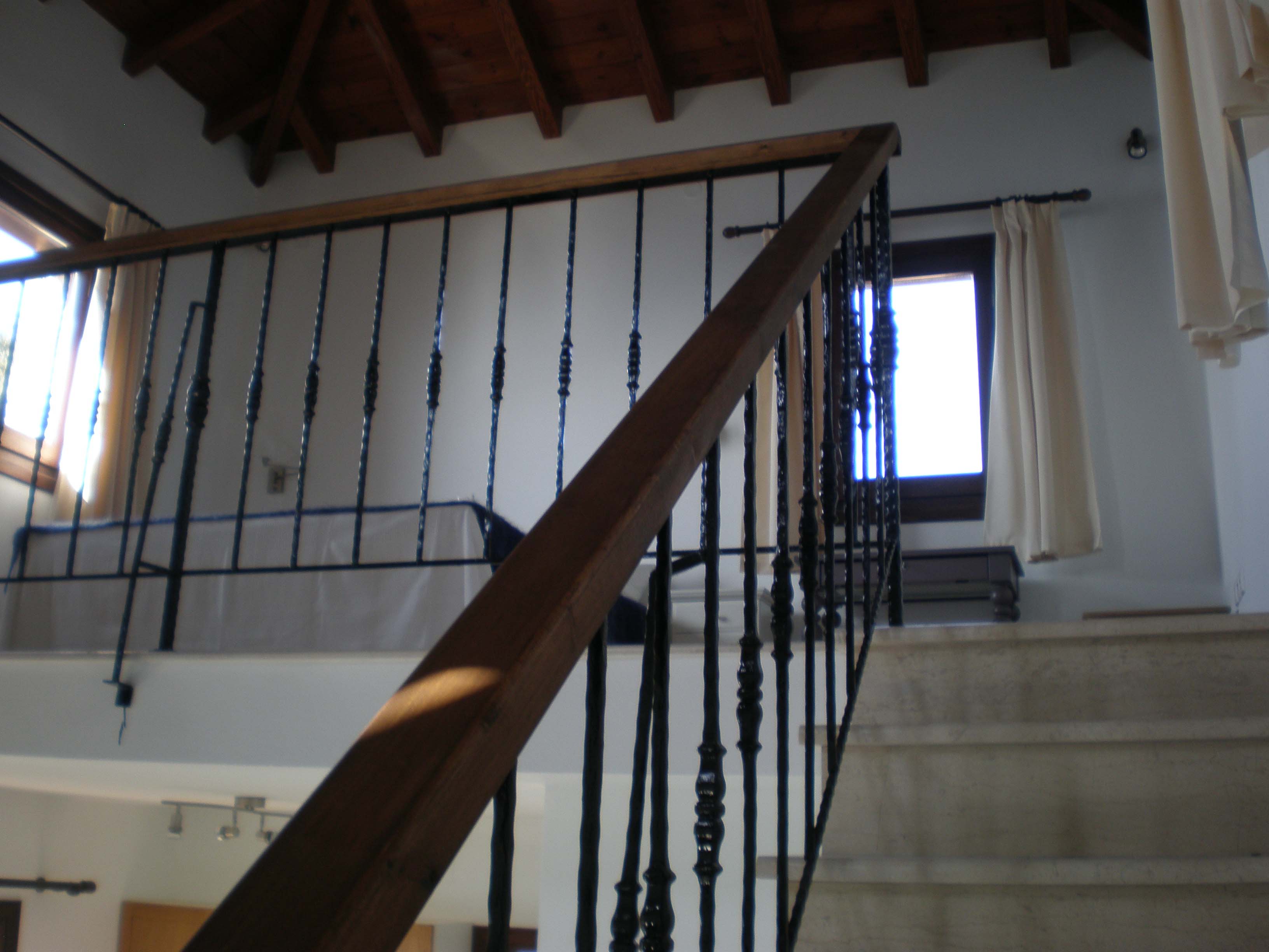 Stairs to galleried bedroom